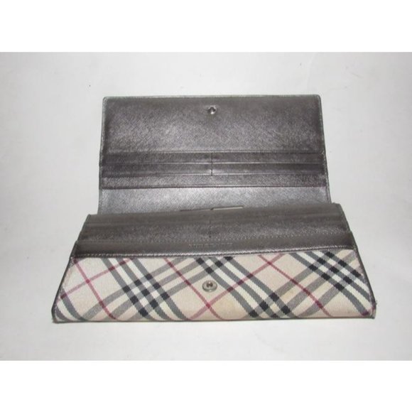 Burberry Nova Check & Pewter Leather XL Wallet - Picture 7 of 12